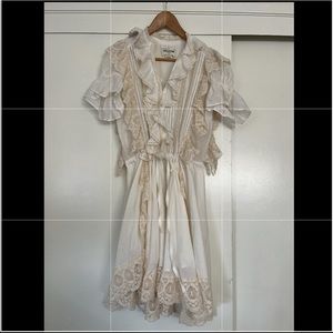 Zadig & Voltaire white ruffle dress